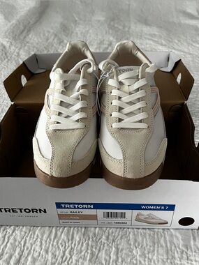 Tretorn Hailey Women's Size 7 Sneakers - Cream & Pink